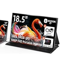 Ingnok Portable Monitor for Laptop,15.6'' 1080P, with Magnetic Case