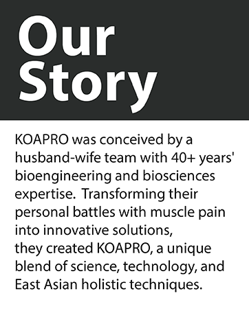 KOAPRO was created as solutions to battle our own muscle pains