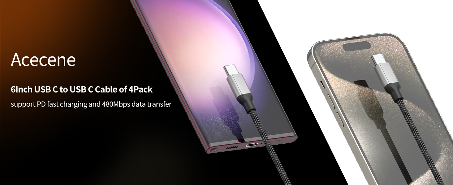 6 inch usb c to usb c cable fast charging