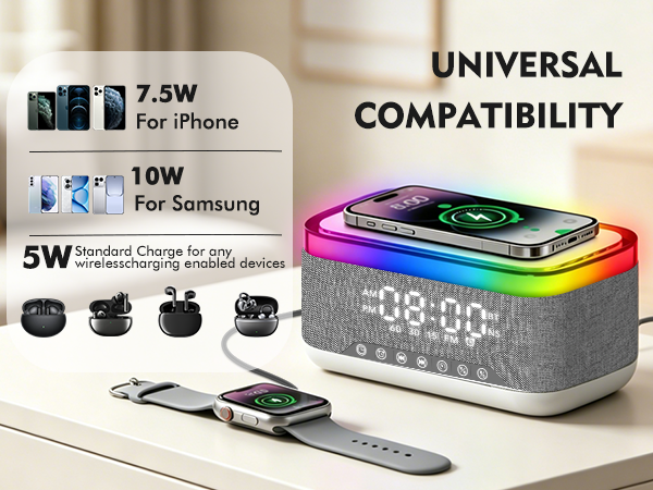 Bluetooth Speaker with Wireless Charging
