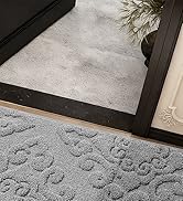 COSY HOMEER Door Mat Absorbent Dirt Trapper Entryway Rugs,Non-Slip Welcome Mat,Washable E...