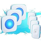 Wireless Doorbell Waterproof Door Bells for Home 1200Ft Hearing Impaired Doorbell Flashing Light ...