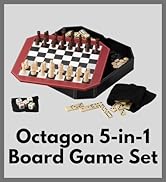 Mainstreet Classics Octagon 5-in-1 Combo Board Game Set