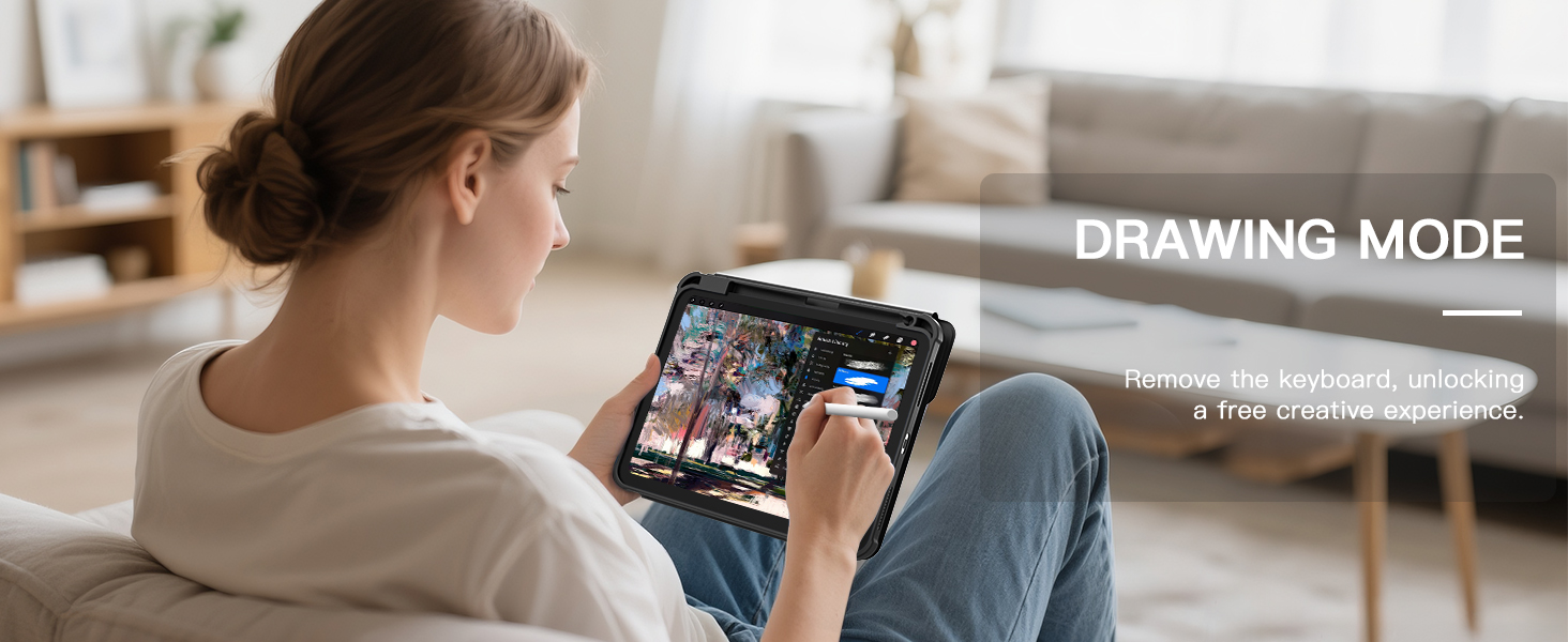 for iPad Air 11-inch M3 2025/M2 2024 &amp;amp; iPad Air 5th/4th Case with Keyboard