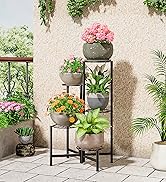 Plant Stand 5 Tier Indoor Metal Flower Shelf for Multiple Plants Corner Tall Flower Holders