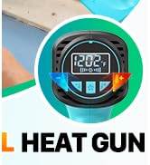 Yeegewin 1800W Heat Gun Compact Design Hot Air gun with LCD Display Variable Temperature Control ...