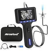 Two-Way Articulating Borescope with Light, Industrial Endoscope Camera with 0.24in/6.25mm Articul...