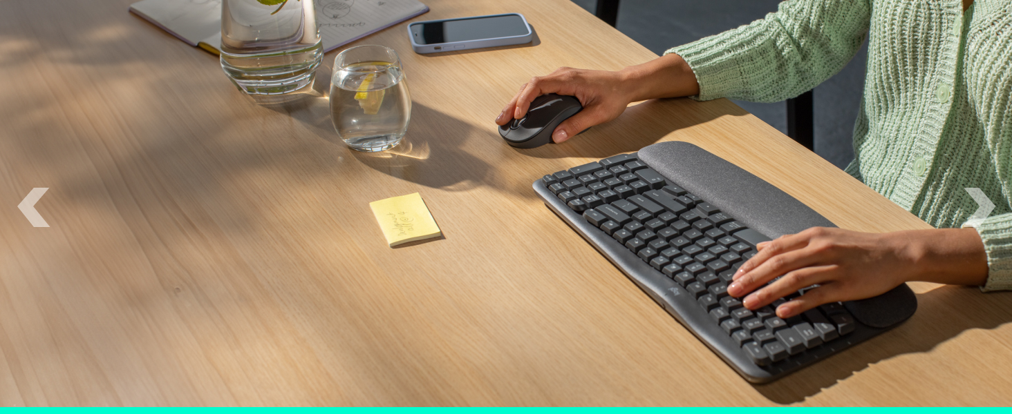 Logitech ERGO M575S Cordless Trackball Ergonomic Mouse and ERGO K860 Wireless Keyboard