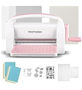 CraftGenes Manual Die Cutting Machine and Embossing Machine, 9'' Opening Size for Cardmaking, Scr...