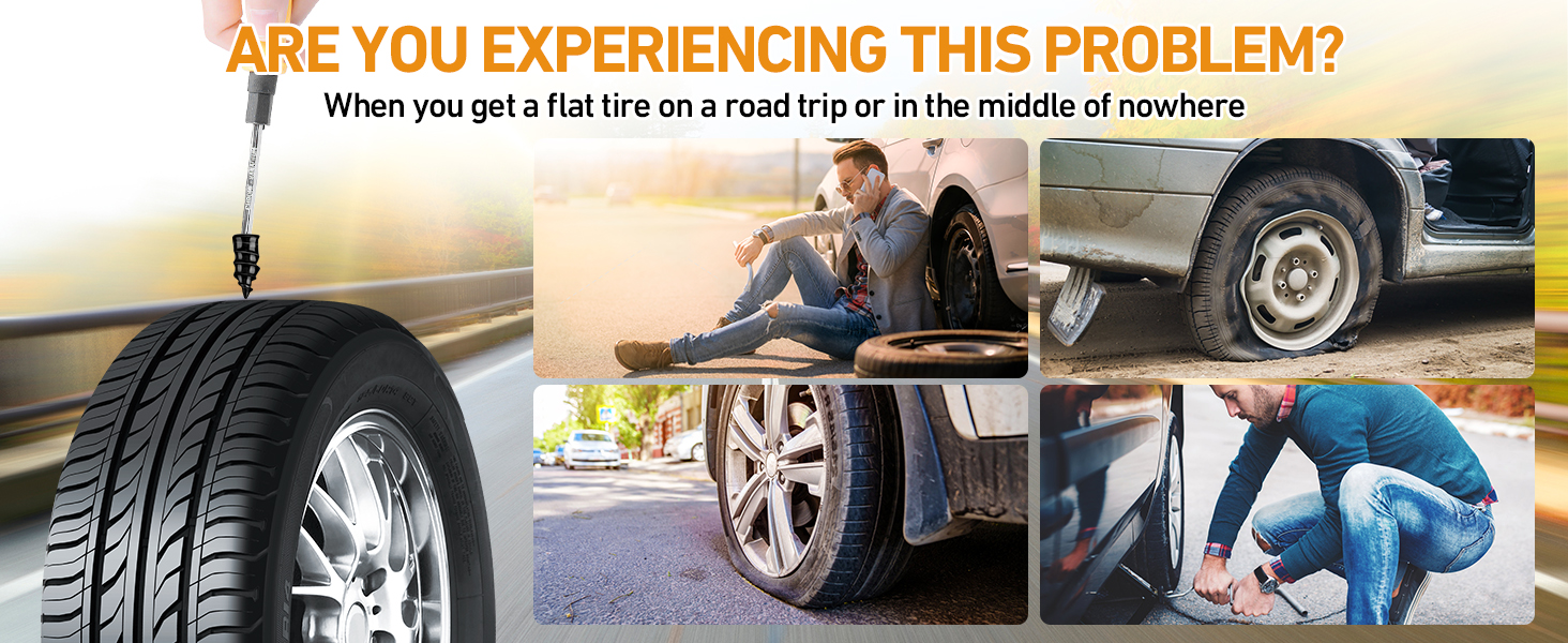 get a flat tire on a road trip