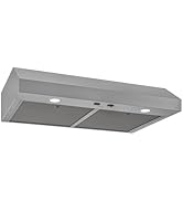 Broan-NuTone Luxury Modern 30-Inch 350 MAX Blower CFM 1.5 Sones Stainless Steel Range Hood