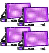 YAYIT 200W Blacklight Flood Light with 10ft Cord+Switch, IP66 Waterproof Outdoor LED Black Lights...