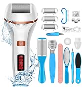 Electric Foot File Callus Remover, Rechargeable Pedicure Tools Foot Care Kit, Portable Callus Rem...