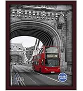 RPJC 14x18 inch Solid Wood Poster Frames for Wall Mounting Hanging Picture Frame Dark Brown