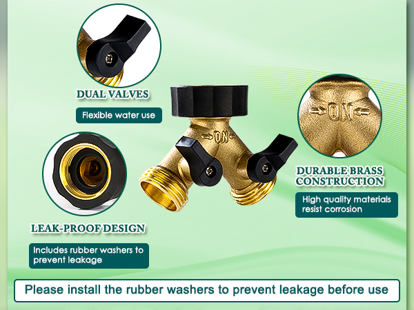 garden hose y splitter 2 way