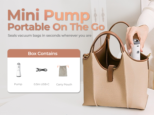 Mini Pump Portable On The Go and Box Contains