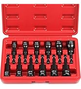 12-Piece Magnetic Nut Driver Set - Premium Impact Power Hex Nut Driver Drill Bit Master Kit, SAE ...