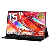AYY Portable Monitor for Laptop 15 Inch, FHD 1080P USB-C HDMI Travel Monitor External for Compute...
