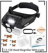 eSynic Professional Head Magnifier Black