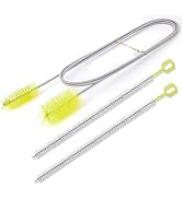 Flexible Drain Brush, 66 Inch Double Ended Aquarium Filter Hose Long Pipe Cleaners Brush for Fish...