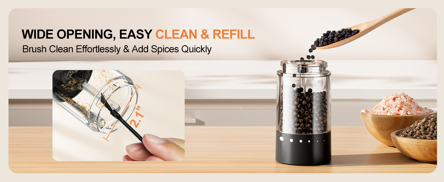 electric salt and pepper grinder set