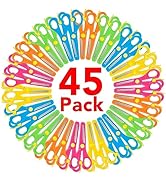 BURVAGY 45-Pack Preschool Training Scissors,Children Safety Scissors,Blunt Kids Craft Scissors,Pr...