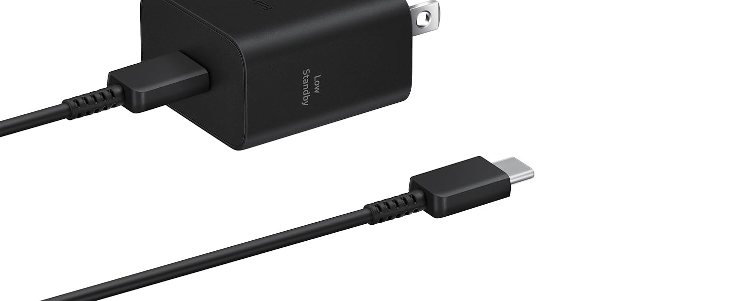 Samsung 25W Power Adapter with USB C Cable Black