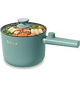 Topwit Electric Cooker, 1.5L Ramen Cooker, Portable Non-Stick Frying Pan, Cooking Pot for Pasta, ...