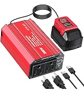 Power Inverter Compatible with Milwaukee 18V Battery,Ecarke 300W Portable Outdoor Battery Convert...