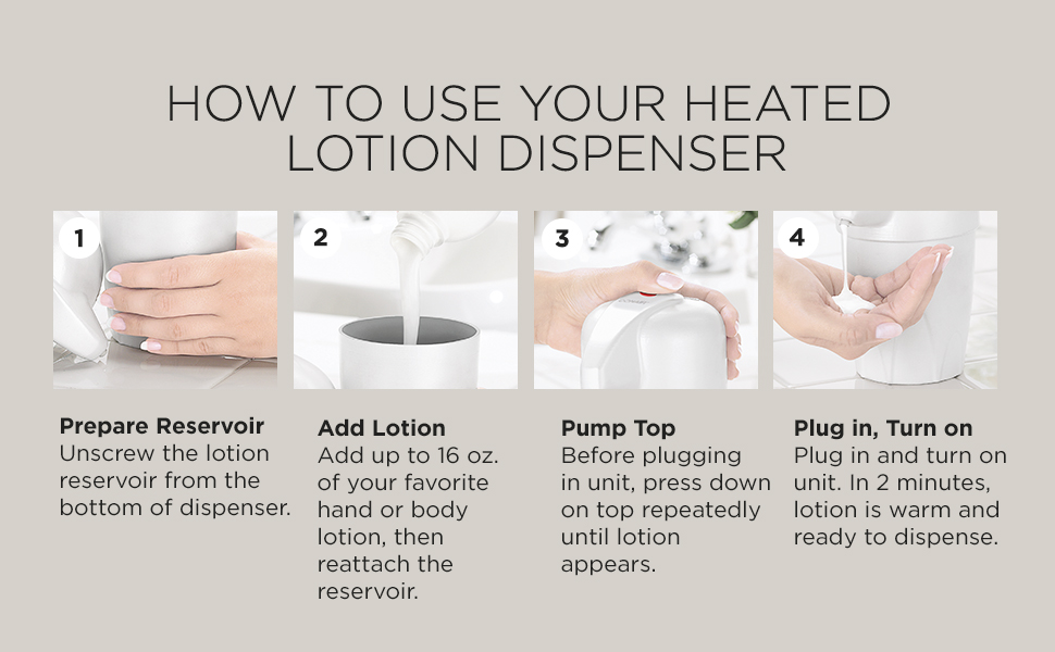 How to use your heated lotion dispensor