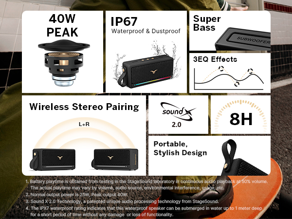 StageSound speakers bluetooth wireless