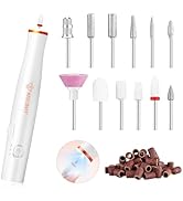 Modelones Electric Nail Drill, 14 Pcs Cordless Nail File with LED Light for Acrylic Gel Dip Powde...