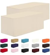 CXPSINC 2 Pack Fitted Table Clothes-48 x 24 Inch Rectangle Tablecloths for 4 Foot Tables, Washabl...