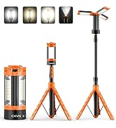CAVN Rechargeable Camping Lights with Stand 6.5 ft Max Height, Portable Cordless LED Work Light 2...