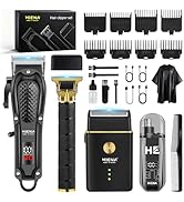 HIENA PRO Hair Clippers for Men Professional, Cordless Barber Clipper &amp; T-Blade Beard/Hair Trimme...