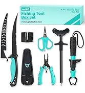 Jenseits Fishing Gear Set, 6PCS Fishing Tools Kit, Fishing Pliers, Corrosion Resistant Fillet Kni...