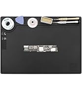 HTM-201 Black Silicone Repair Mat Heat Resistant Electronic Repair Mat for Soldering, Electronics...