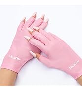 MelodySusie Premium UV Protection Gloves for Manicures, Cool Feeling Fabric,Professional UPF50+, ...