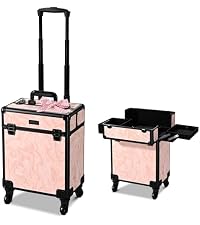 BYOOTIQUE Rolling Makeup Case 4in1 Cosmetology case on wheels Makeup Artist