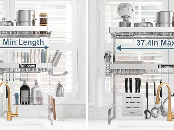 over sink dish drying rack