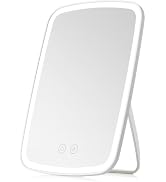 NEZZOE Lighted Makeup Mirror, Portable Mirror with Lights, 1500mAh Rechargeable Vanity Mirror wit...