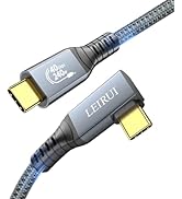 USB4 Cable for Thunderbolt 4 Cable Right Angle 40Gbps Data Transfer 8K HD Display Video Output, 2...