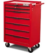 7-Drawer Rolling Tool Chest with Locking Wheels &amp; Drawers, 13" D x 24.2" W x 34.6" H Mobile Tool ...