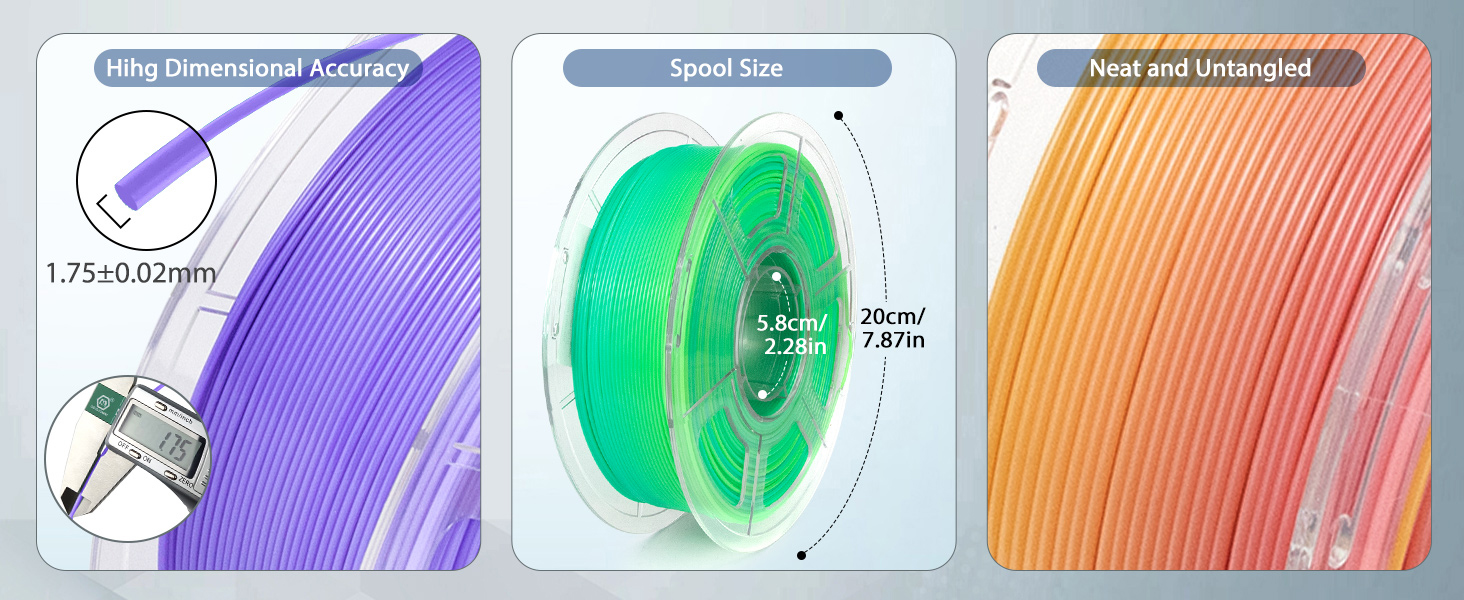 3d printer filament petg filament clear transparent filament Gradient filament Translucent filament