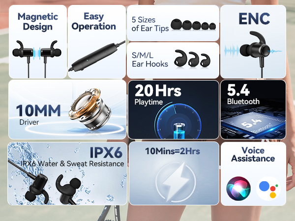 magnetic neckband headphones