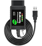 ELM327 OBD2 USB Adapter for Windows Diagnostic Coding Tool with MS-CAN/HS-CAN Switch for Cars Sin...