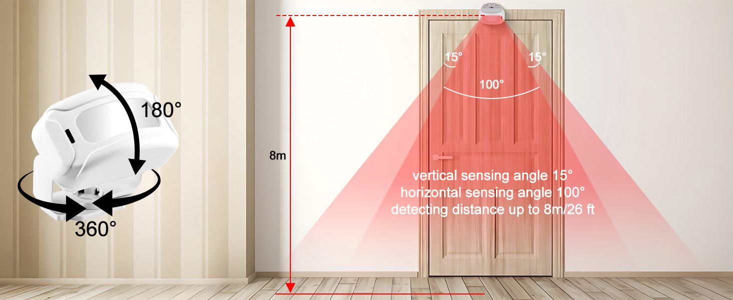 motion sensor doorbell chime alarm
