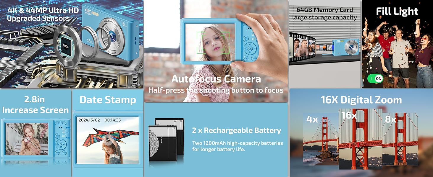 Multi-function digital camara for teens