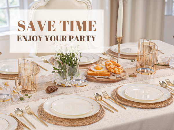 IVORY PLASTIC PLATES