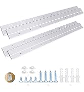 French Cleat Picture Hanger 18 Inches - 2 Pairs - Aluminum Z Hanger Supports 90lbs - Interlocking...